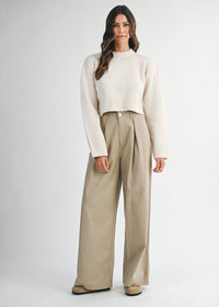 Eleanor Crop Sweater - Cream