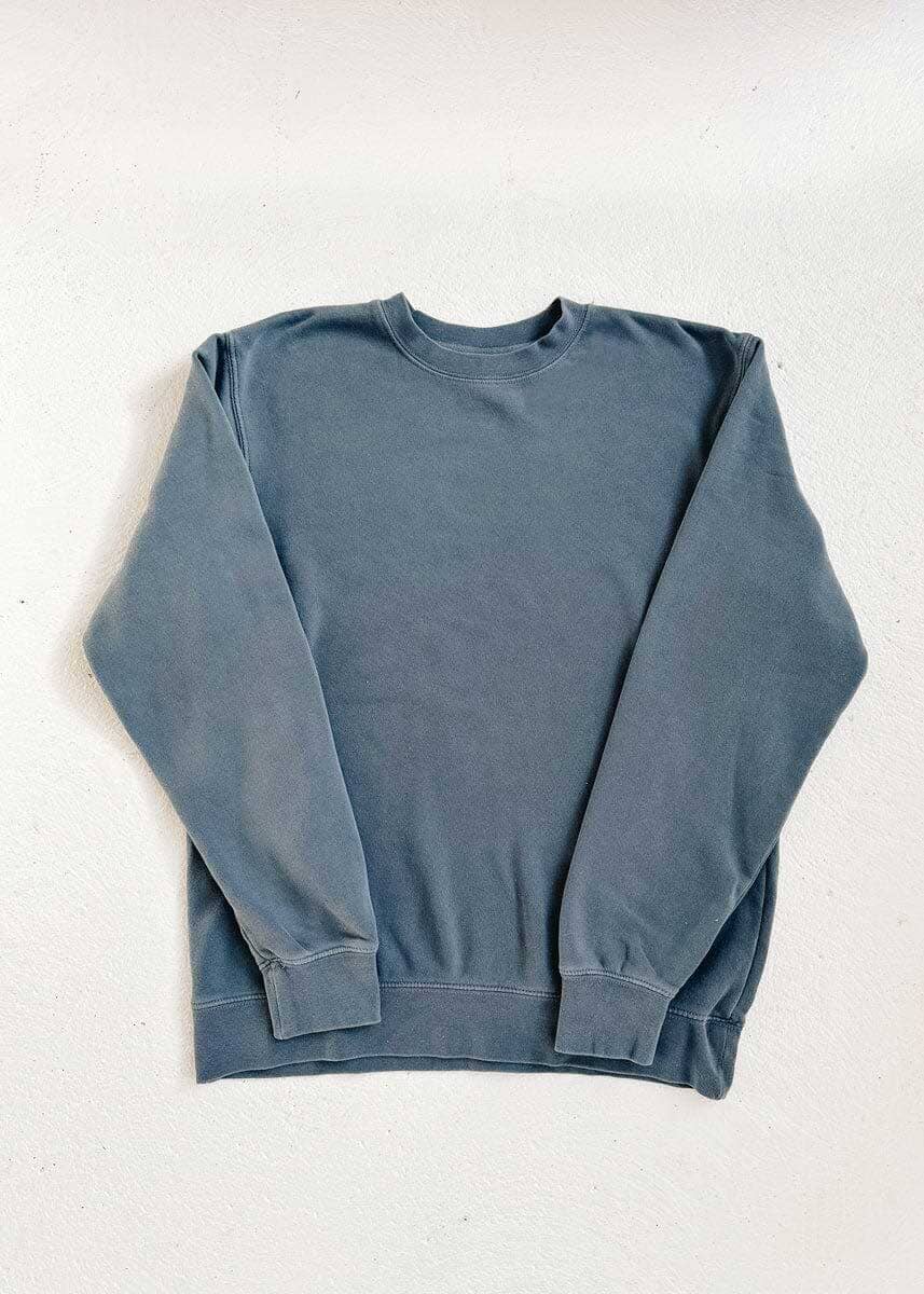 Pigment Dyed Crew Neck - Slate Blue