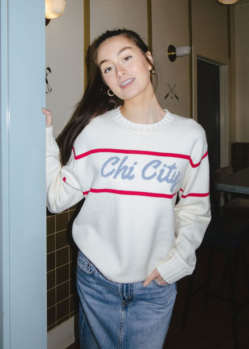 Chi City Varsity Stripe Sweater