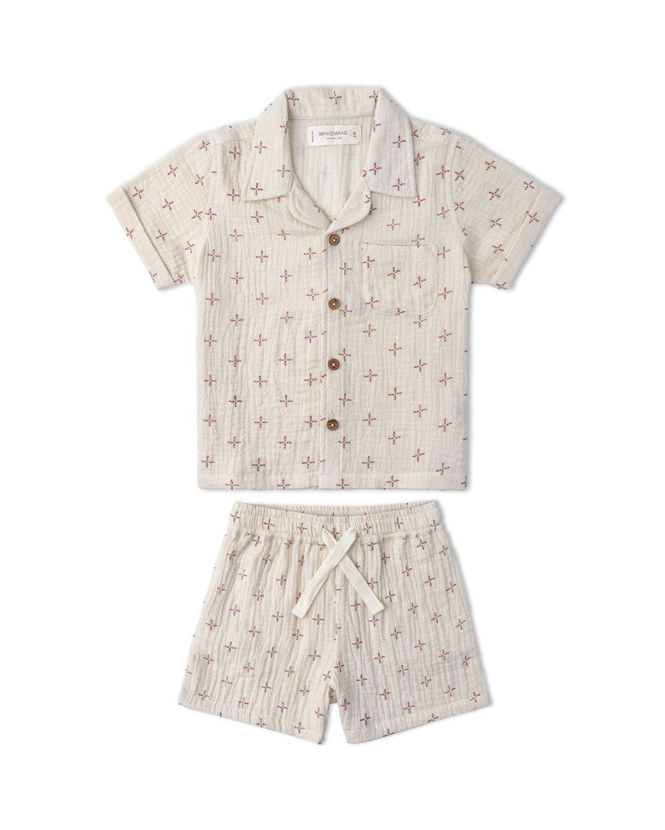 Organic Shirt & Shorts Set - Cross