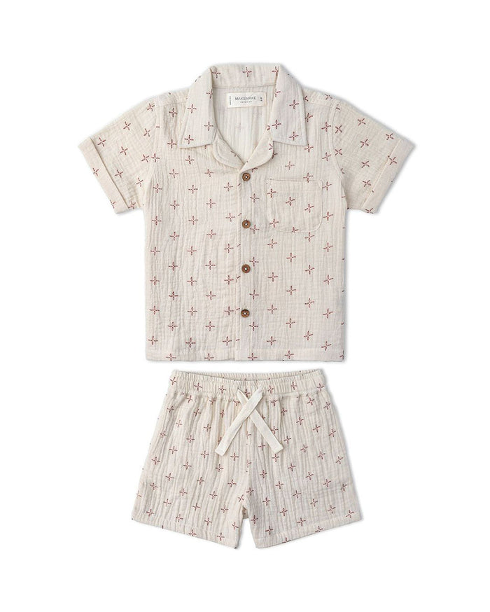Organic Shirt & Shorts Set - Cross