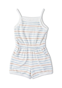 Organic Terry Tank Romper - Cabana Stripes