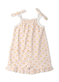 Organic Ruffle Jumpsuit - Pop Floral