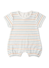 Organic Short Romper - Cabana Stripes