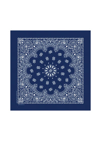Embroidered Bandana - Navy Paisley