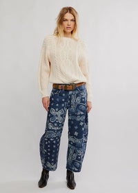 Frankie Cable Sweater - Buttercream