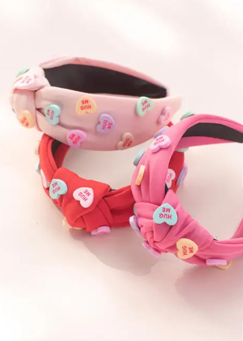 Valentine's Conversation Hearts Headband - Red