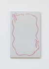 Pink Ribbon Bow Notepad