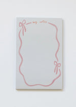 Pink Ribbon Bow Notepad