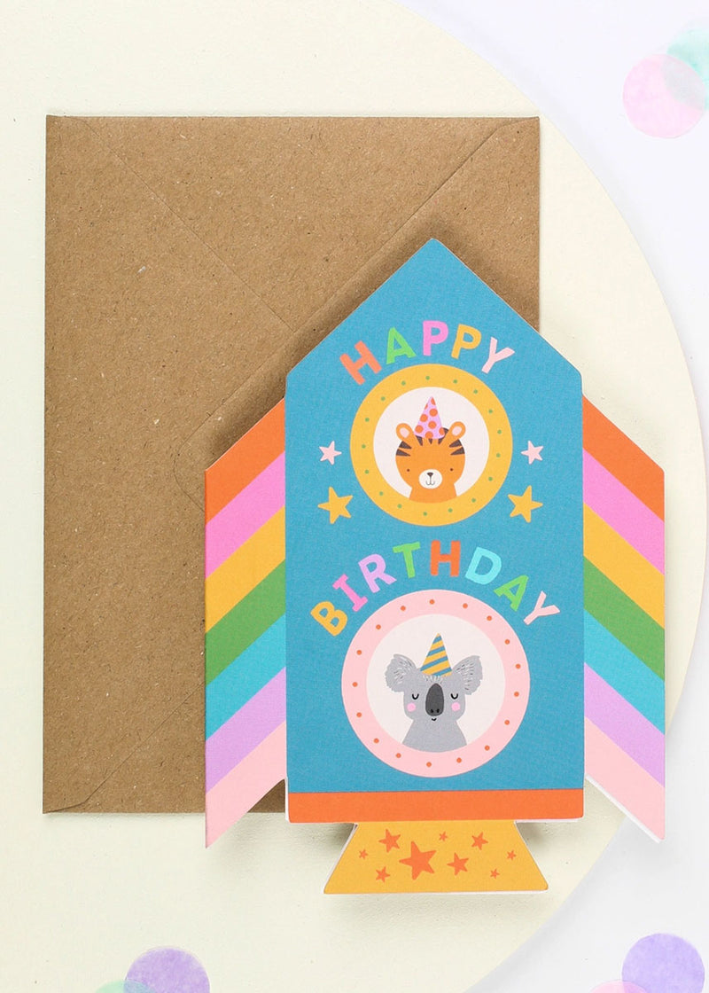 Rocket Birthday Card