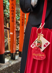 Ace Of Hearts Bag Charm Keychain
