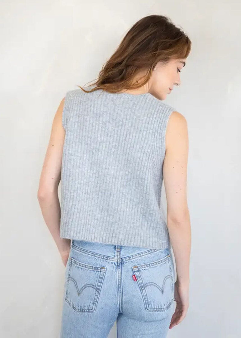 Lani Knit Vest - Heather Grey
