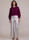 Adler Faux Leather Pant - Silver