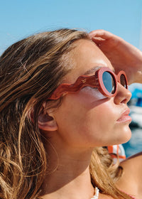 Maya Sunnies - Terracotta Navy