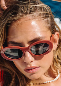 Maya Sunnies - Terracotta Navy