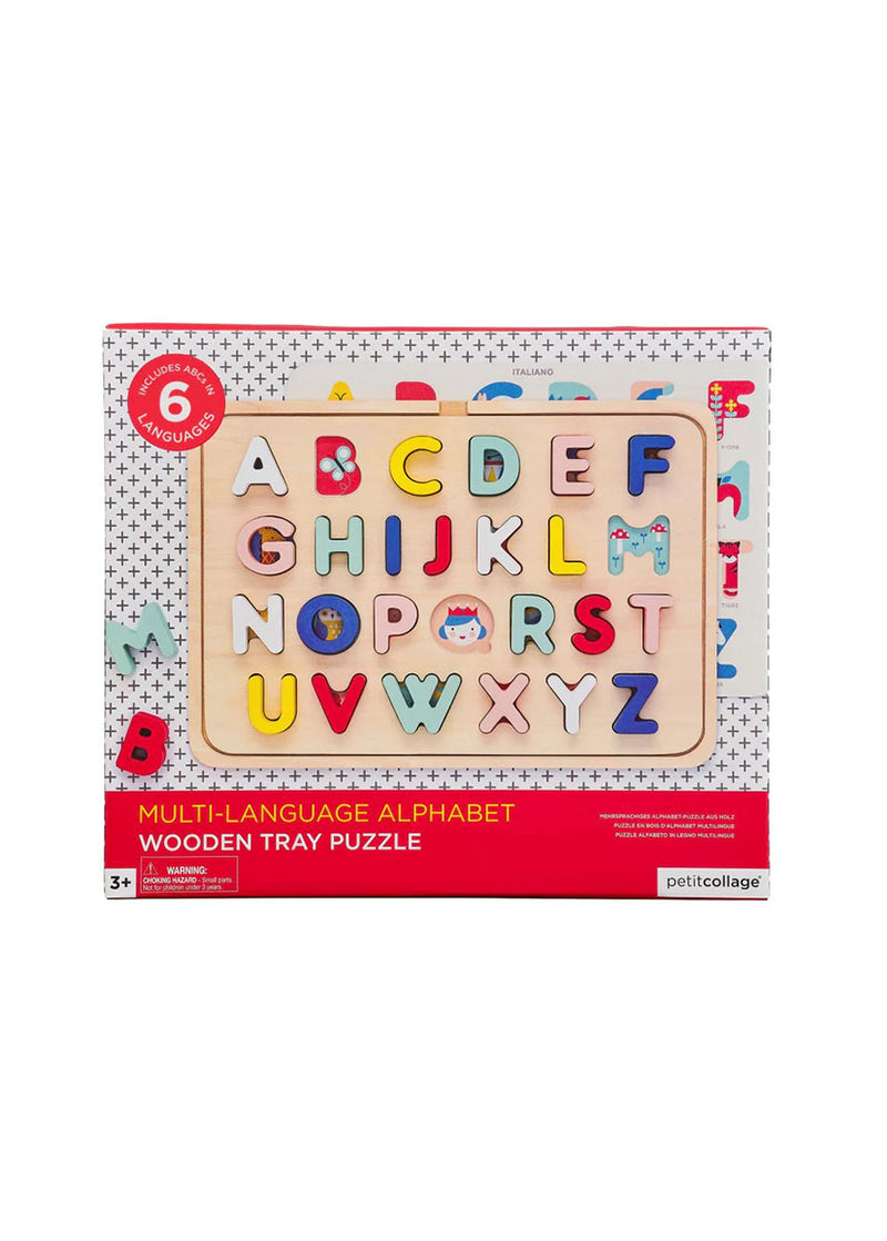 Multi-Language Alphabet Wooden Tray Puzzle