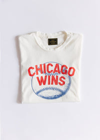 Chicago Wins Baseball Vintage Crop T-Shirt