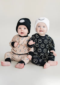 Ringer Jogger Set - Latte Bolts
