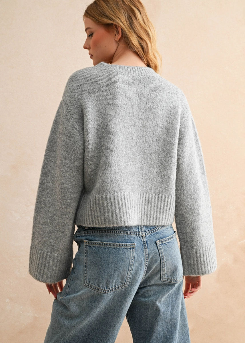 Regina Cardigan - Heather Grey