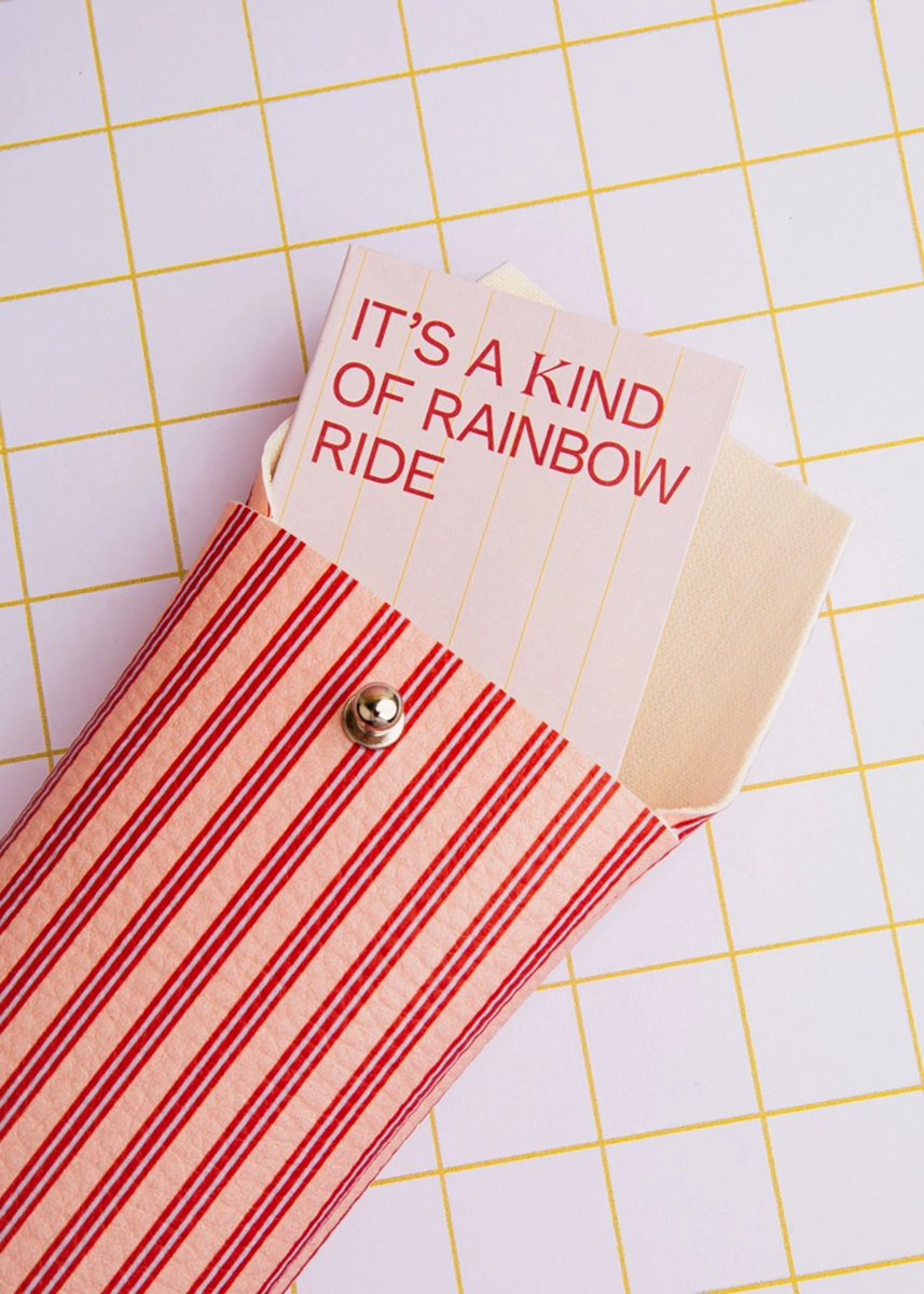 Coral Stripes Glasses Case