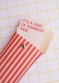 Coral Stripes Glasses Case