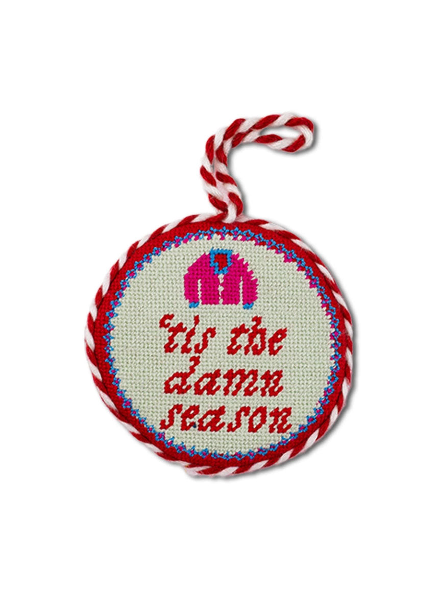 Needlepoint Icon Ornament - 'Tis The Damn Season