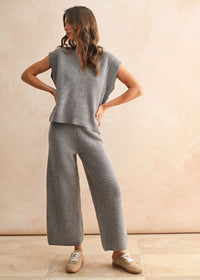 Gemma V-Neck Sweater Vest - Espresso