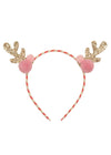 Stripey Pom Pom Reindeer Headband