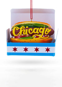 Classic Chicago Hot Dog Ornament