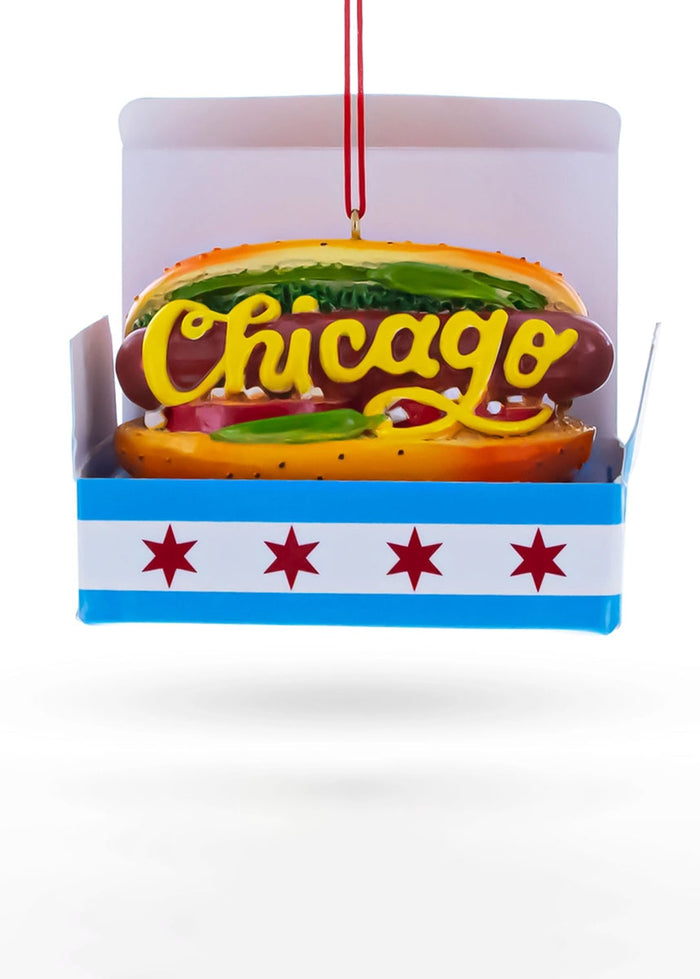 Classic Chicago Hot Dog Ornament