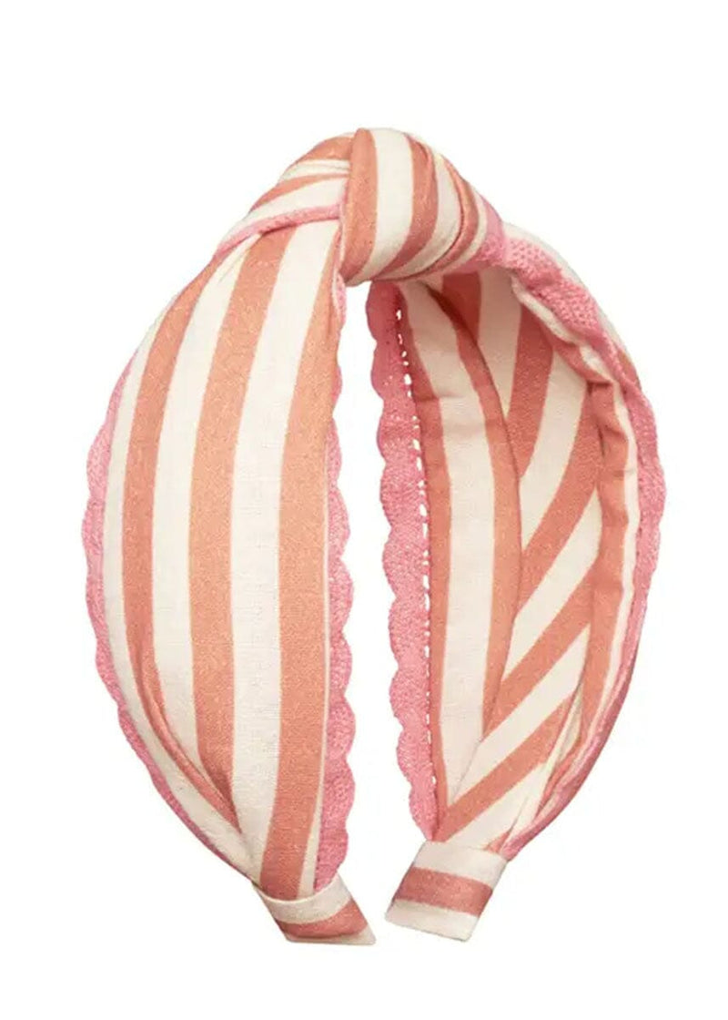 Stripy Scallop Knotted Headband