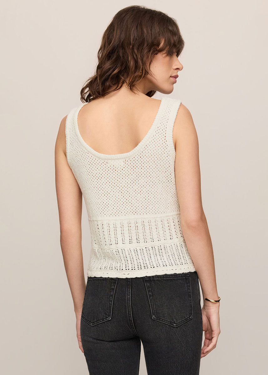 Solano Crochet Tank - Cloud