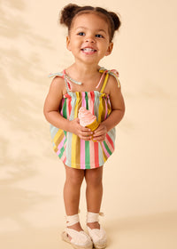 Tie Shoulder Baby Set - San Sebastian Stripe