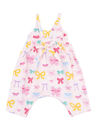 Tie Back Romper - Colorful Bows