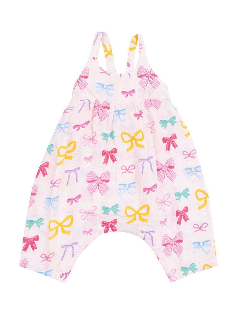 Tie Back Romper - Colorful Bows