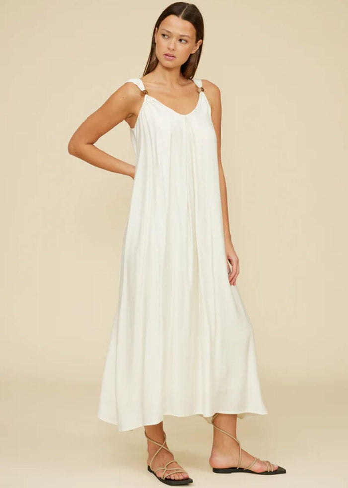 Sutton Beaded Halter Dress - Ivory
