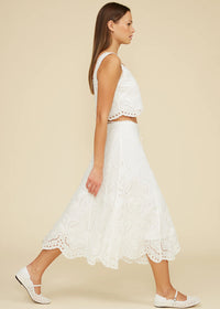 Sia Eyelet Top - White