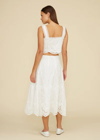 Sia Eyelet Top - White