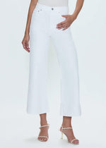 Lana Cropped Cuff High-Rise Ultra Wide Leg Jean - Vivid White