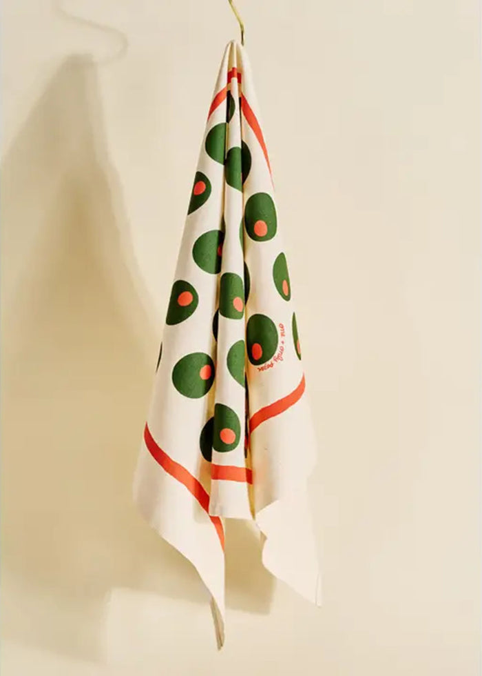 Dirty Martini Olive Tea Towel