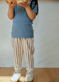 Toddler Relaxed Tapered Pant - Brown Stripes