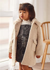 Jane Faux Shearling Coat - Almond