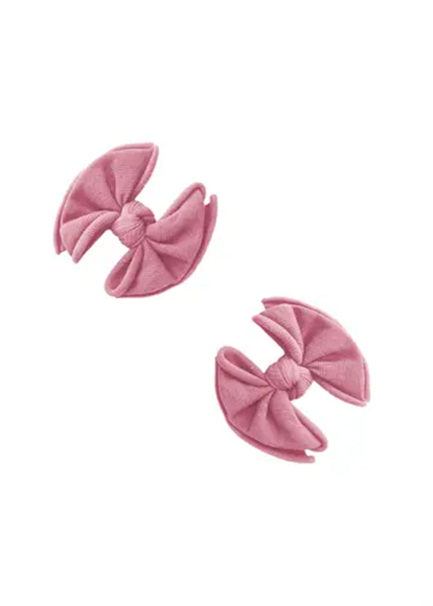 Fab Bow Clips 2-Pack - Mauve