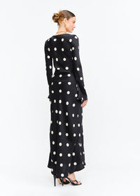 Georgie Polka Dot Dress - Black