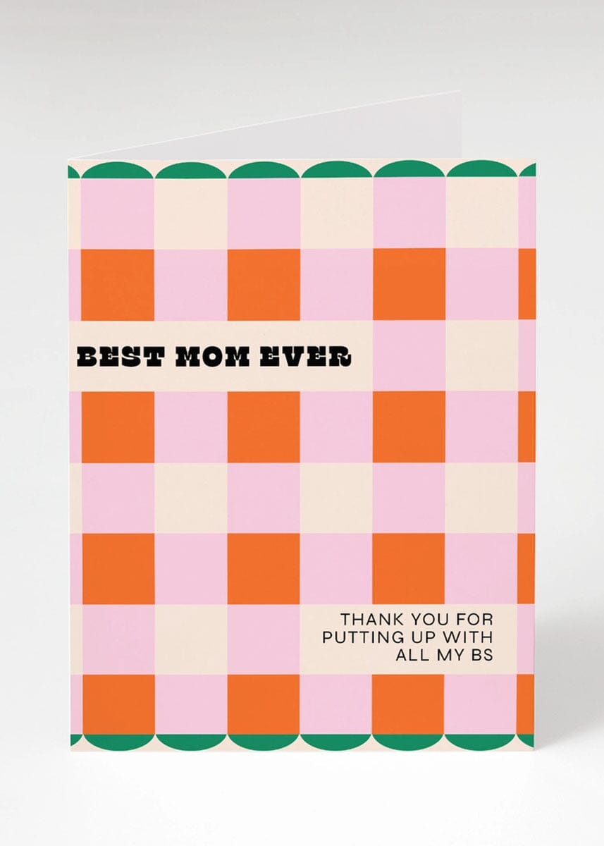 Best Mom Ever Plaid Card