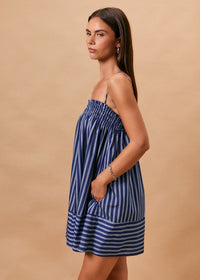 Georgie Mini Dress - Navy Stripe