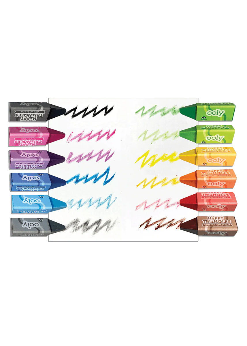 Happy Triangles Jumbo Crayons