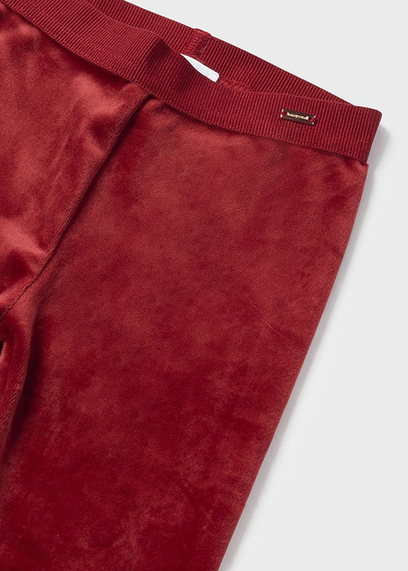 Holly Velvet Leggings - Cherry