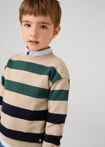 August Striped Sweater - Heather Rock