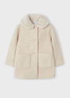 Jane Faux Shearling Coat - Almond